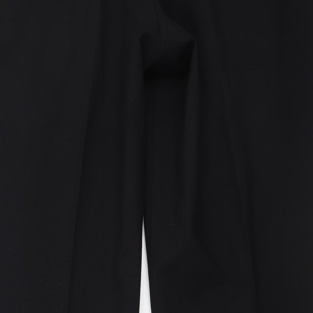 Marks & Spencer Womens Black Polyester Trousers Size 36 L29 in Regular