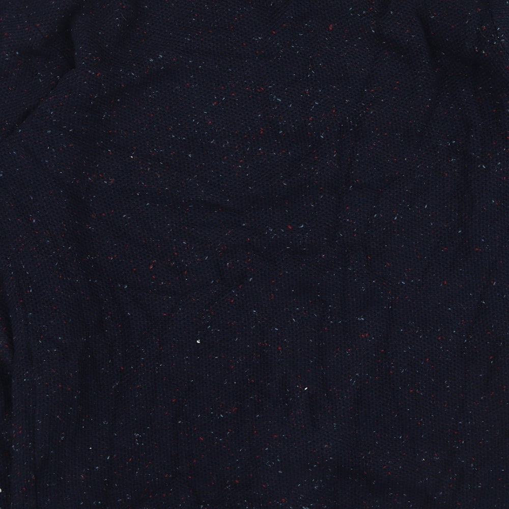 FSBN Mens Blue Round Neck Polyester Pullover Jumper Size L