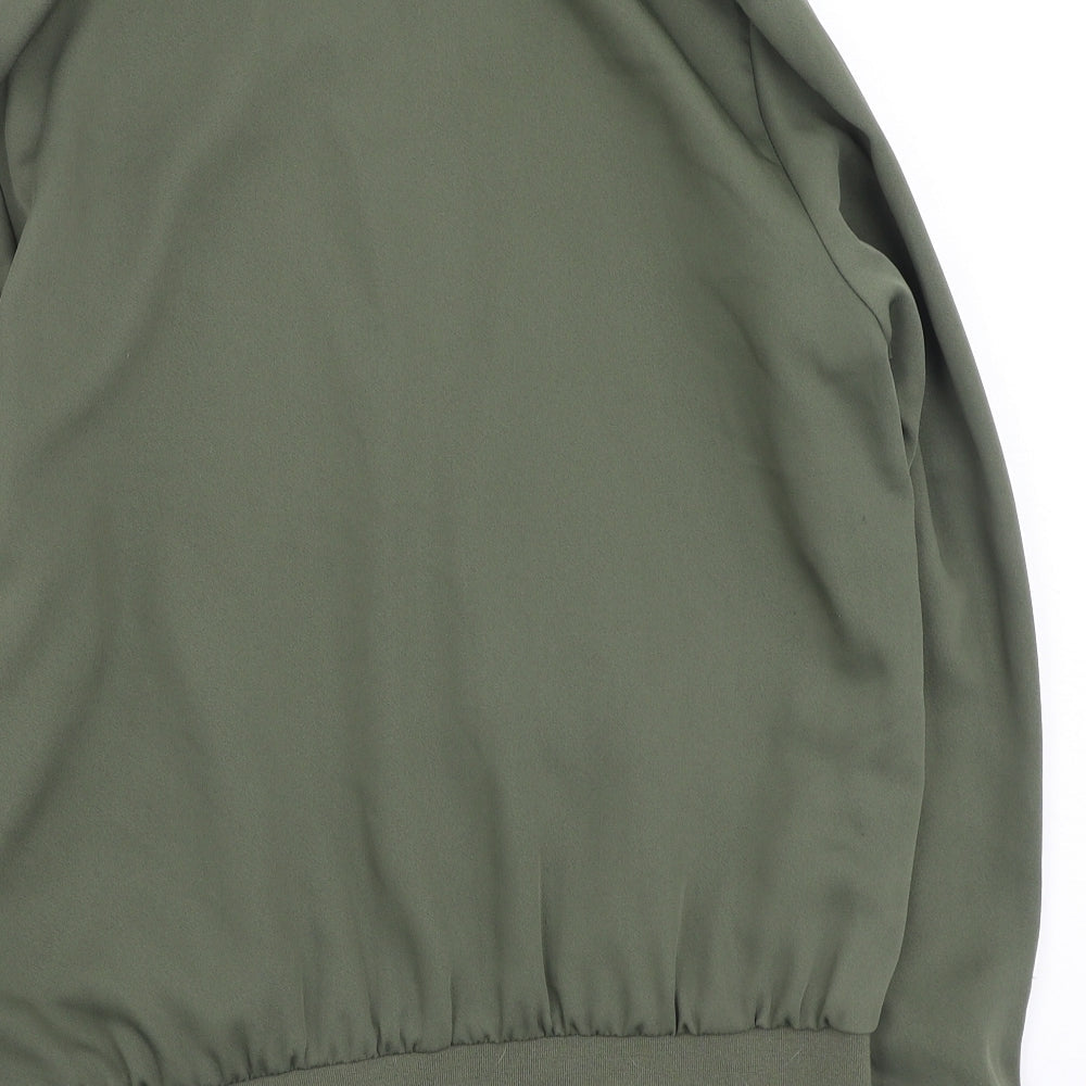 F&F Womens Green Round Neck Polyester Full Zip Jumper Size 12