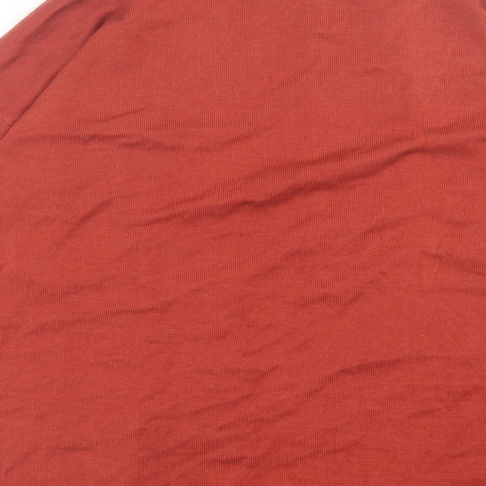 La Redoute Womens Red V-Neck Acrylic Cardigan Jumper Size 10