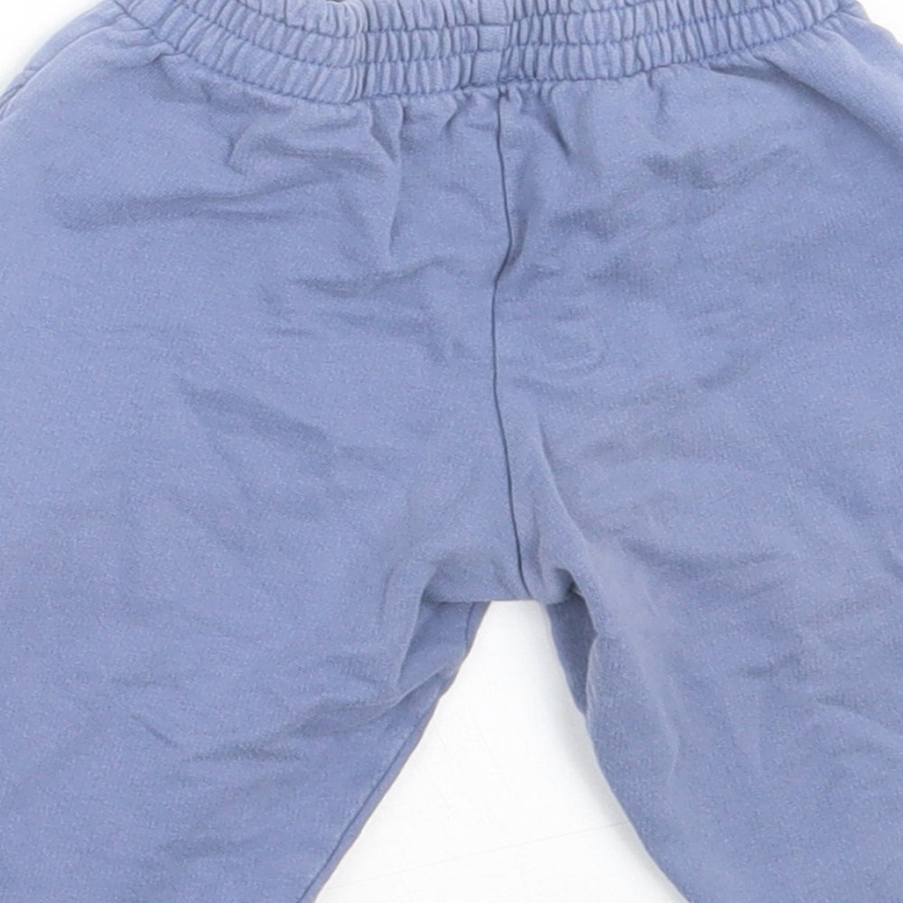 TU Boys Blue Cotton Cropped Trousers Size 3-6 Months Tie