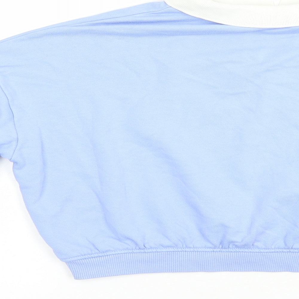 H&M Girls Blue Cotton Pullover Sweatshirt Size 13-14 Years Pullover