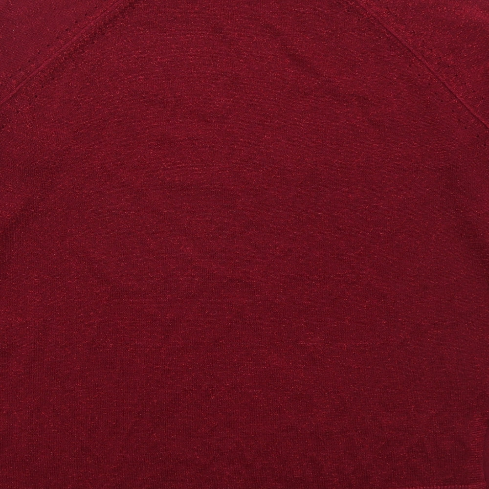 NEXT Womens Pink Roll Neck Viscose Pullover Jumper Size 8