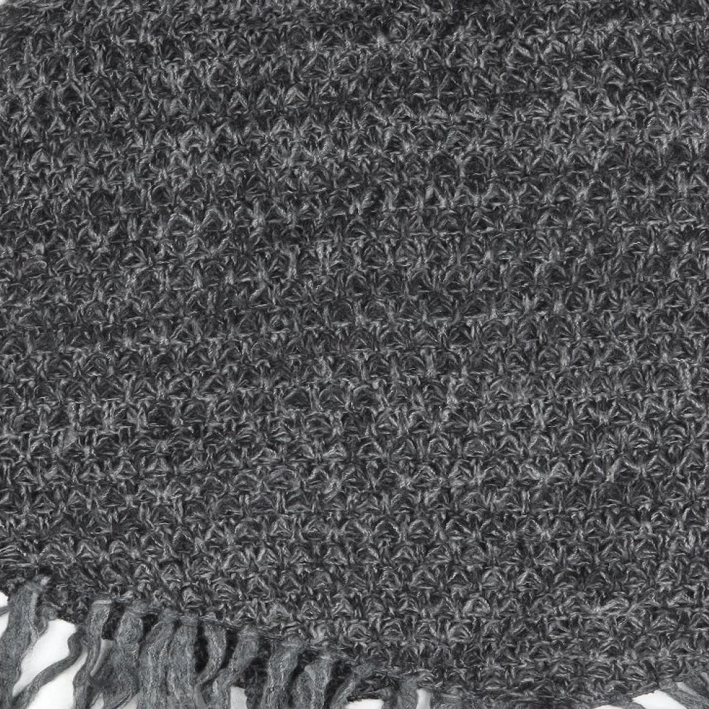 Per Una Womens Grey Roll Neck Acrylic Cape Jumper One Size