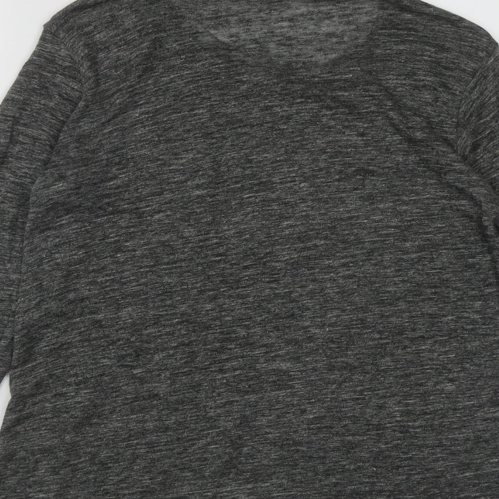 Zanzara Womens Grey Round Neck Polyester Pullover Jumper Size M