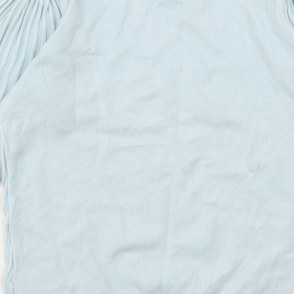 Marks & Spencer Womens Blue Round Neck Viscose Pullover Jumper Size 6