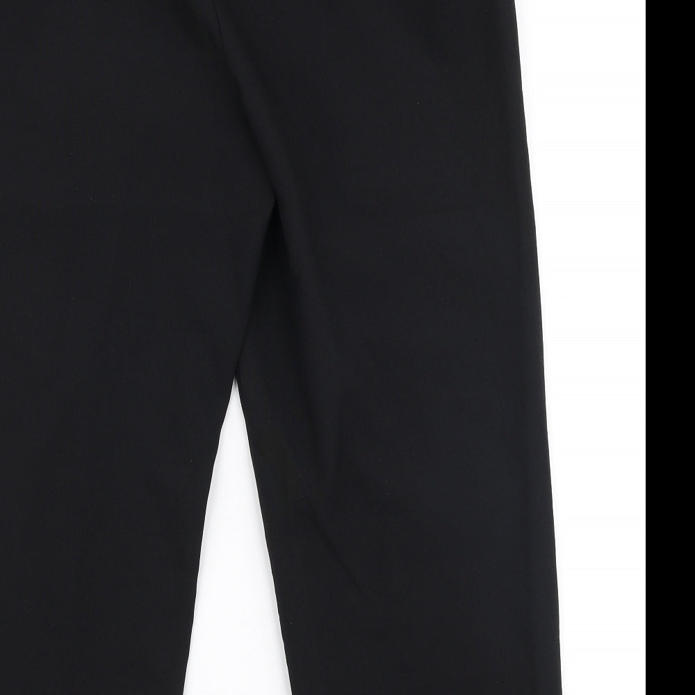 Isle Essentials Womens Black Polyester Trousers Size 16 L24 in Regular