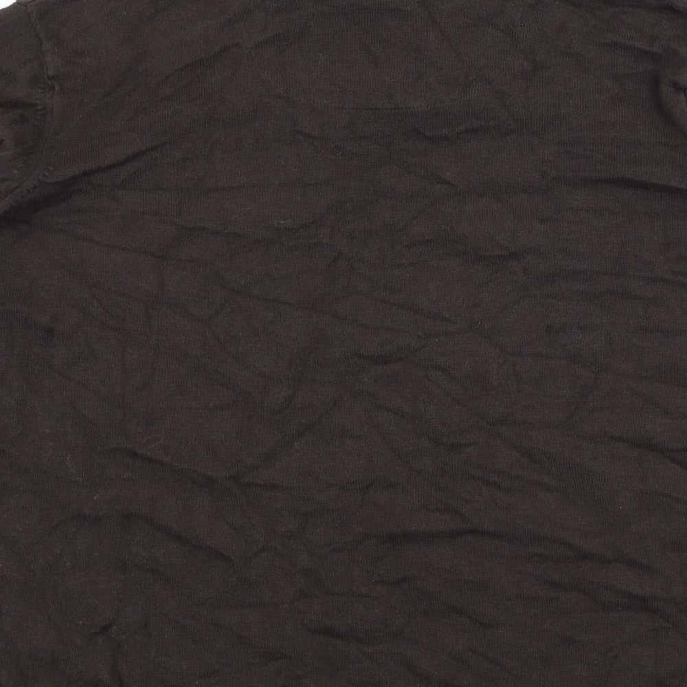 North Coast Mens Brown Collared Cotton Pullover Jumper Size 2XL