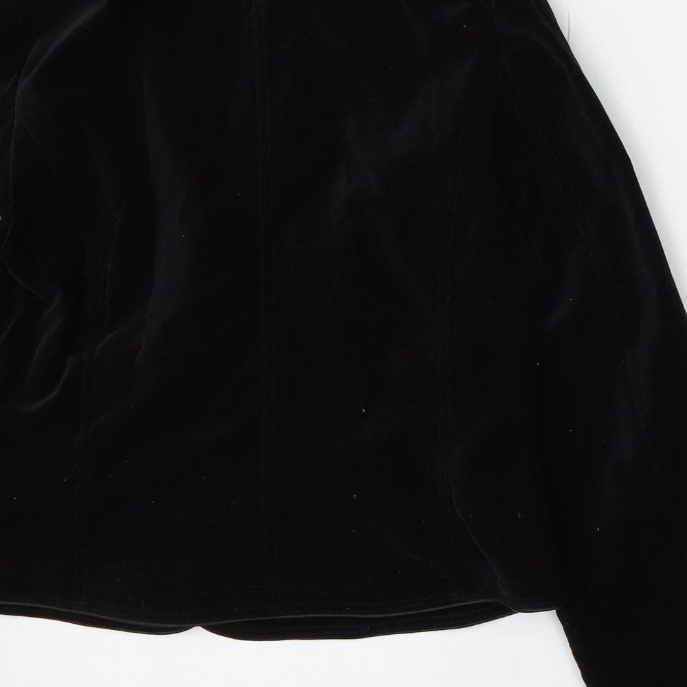 New Look Womens Black Cotton Jacket Blazer Size 16