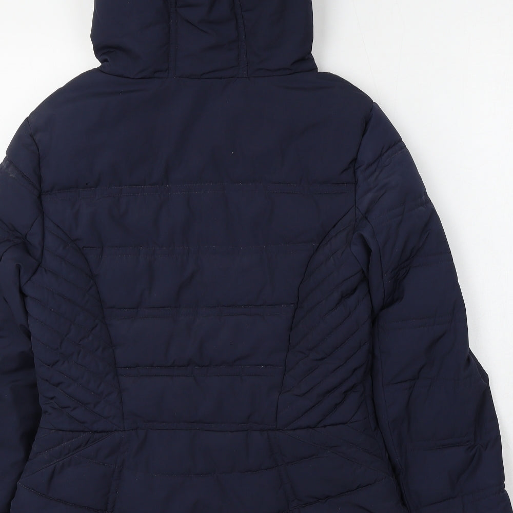 Marks & Spencer Womens Blue Jacket Size 8 Zip