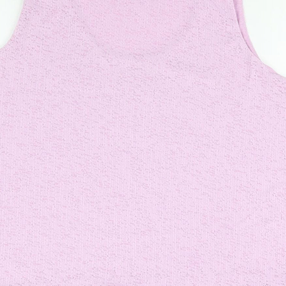 Dunnes Womens Pink Polyester Camisole T-Shirt Size 14 Scoop Neck