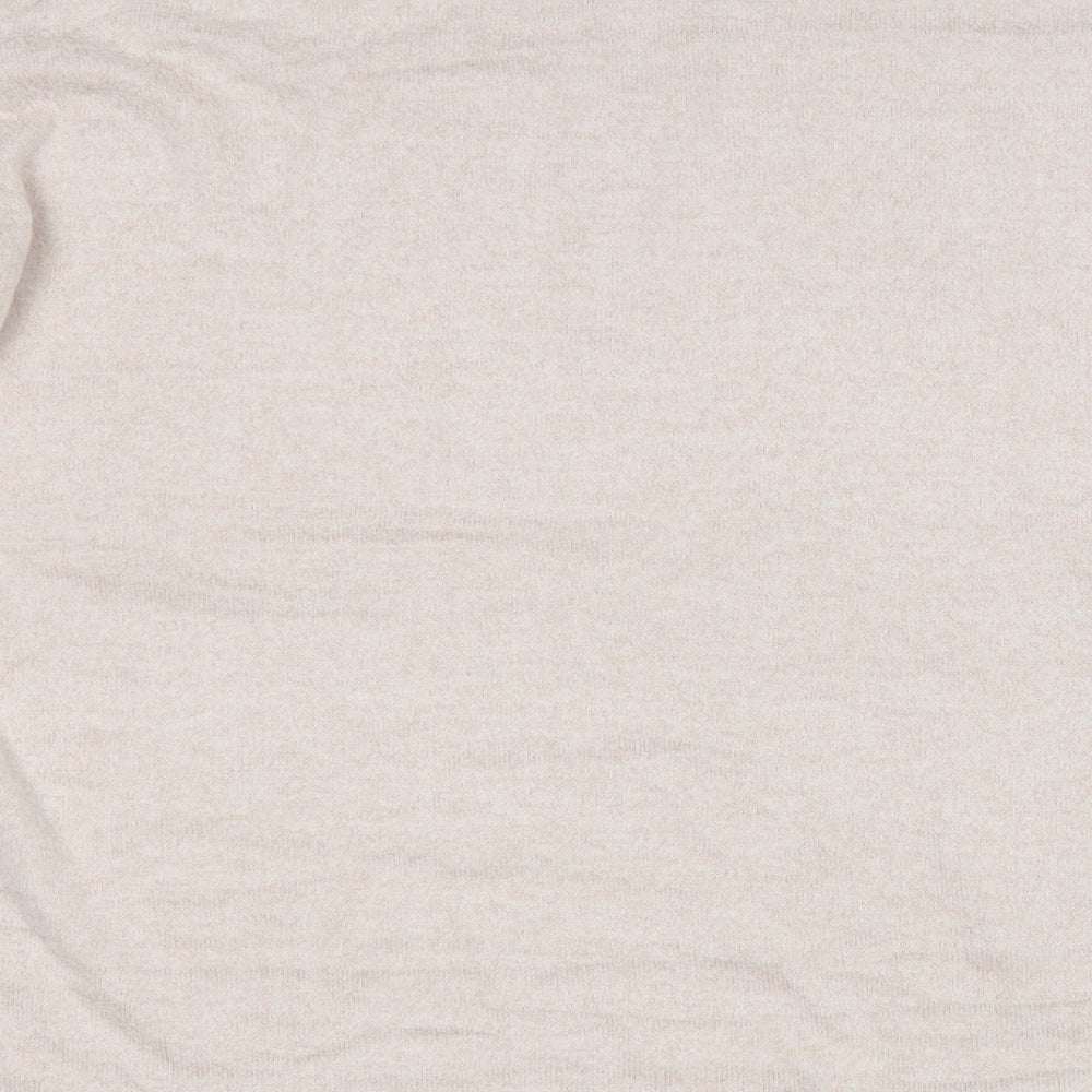 Dunnes Stores Womens Beige Round Neck Viscose Pullover Jumper Size L
