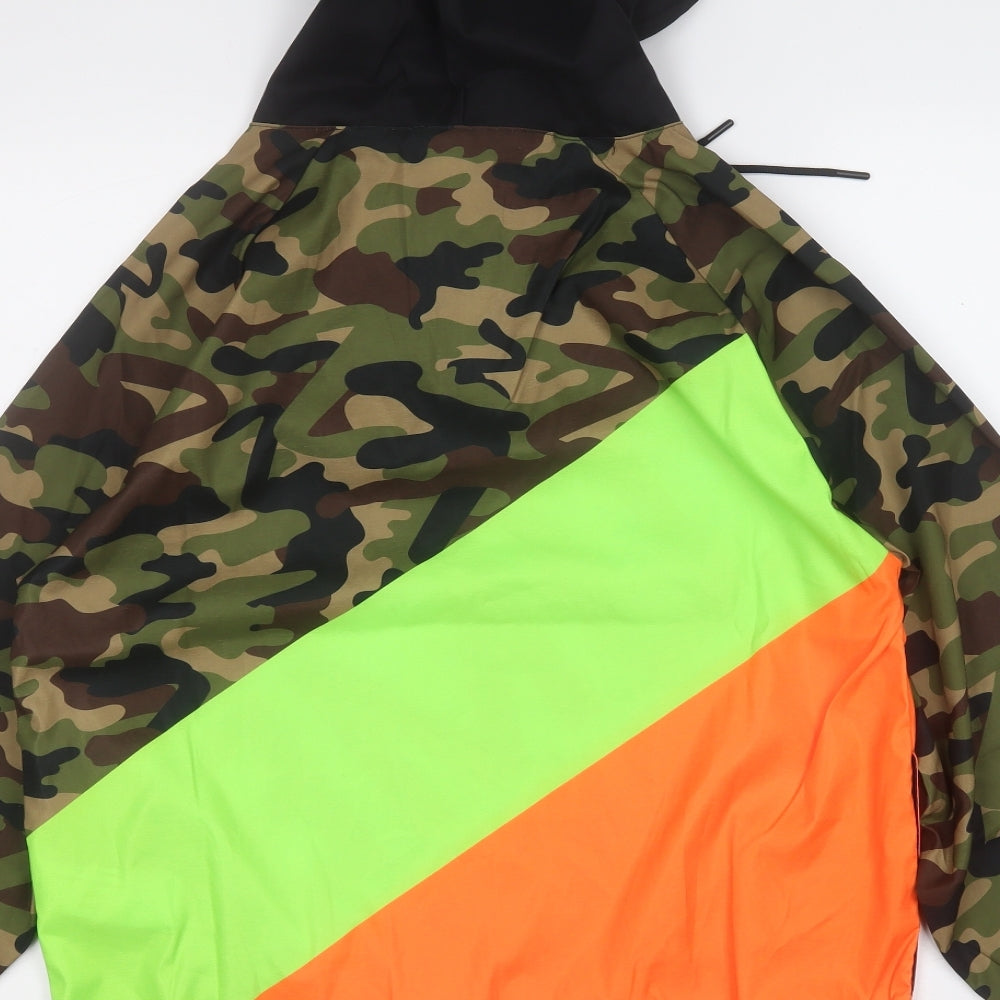 WE AR Mens Multicoloured Camouflage Windbreaker Coat Size M - Zumba