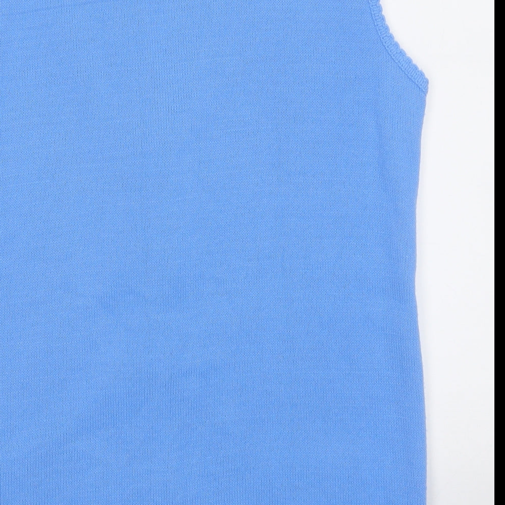 Insight Womens Blue V-Neck Acrylic Vest Jumper Size S