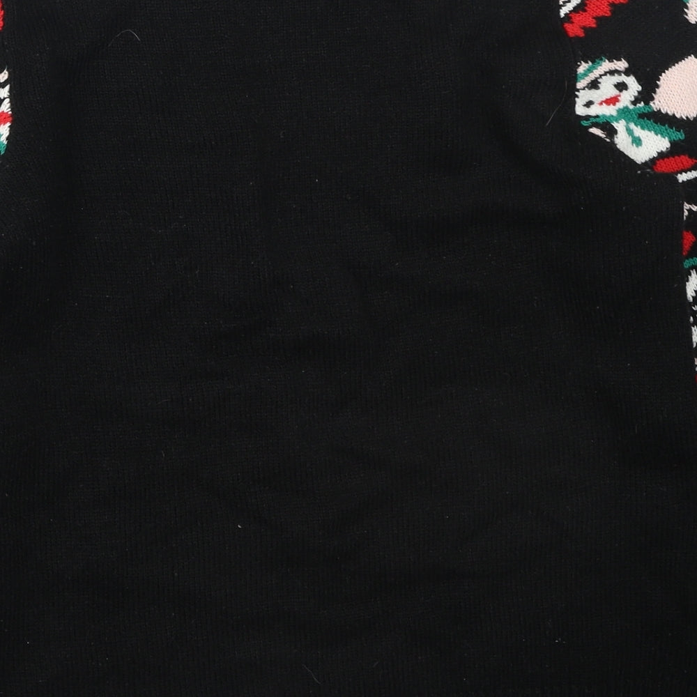 New Look Womens Multicoloured Round Neck Acrylic Pullover Jumper Size S