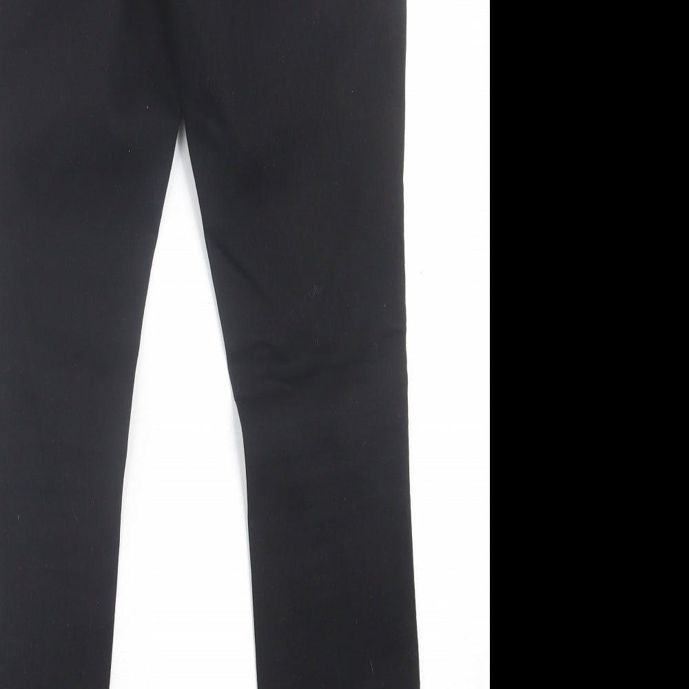 ASOS Womens Black Cotton Jegging Trousers Size 8 L28 in Regular