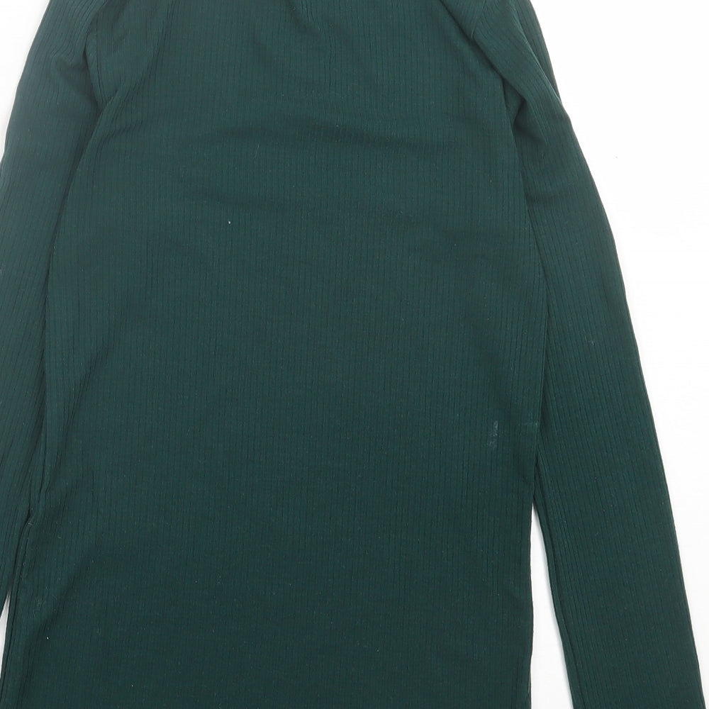 New Look Womens Green Polyester Pullover Sweatshirt Size 14 Zip