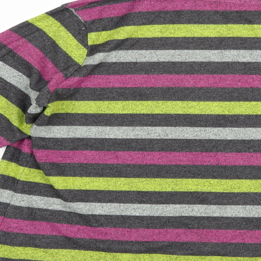 Pretty Secrets Womens Multicoloured Striped Polyester Pullover Sweatshirt Size 16 Pullover