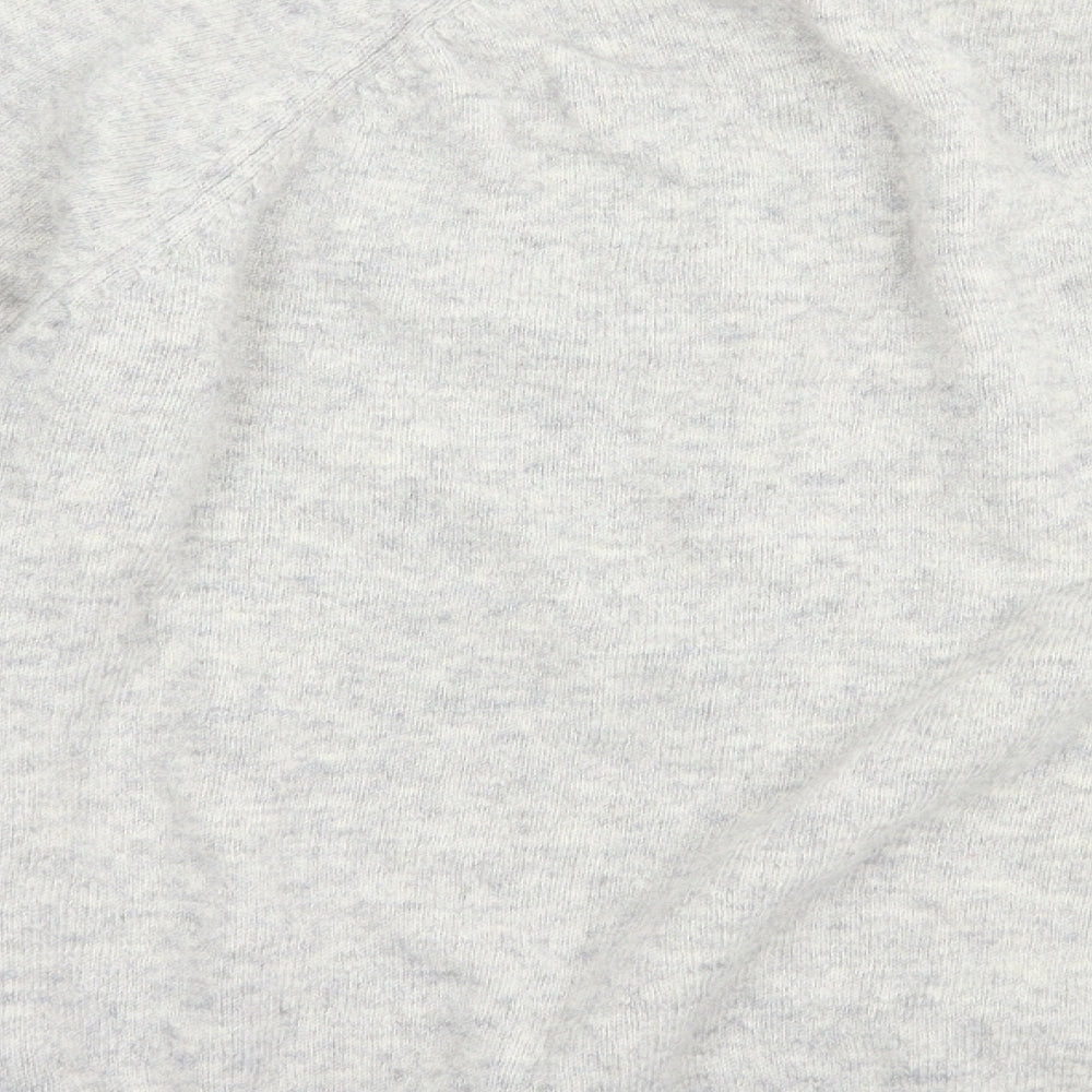 Easy Womens Grey Crew Neck Acrylic Pullover Jumper Size XL