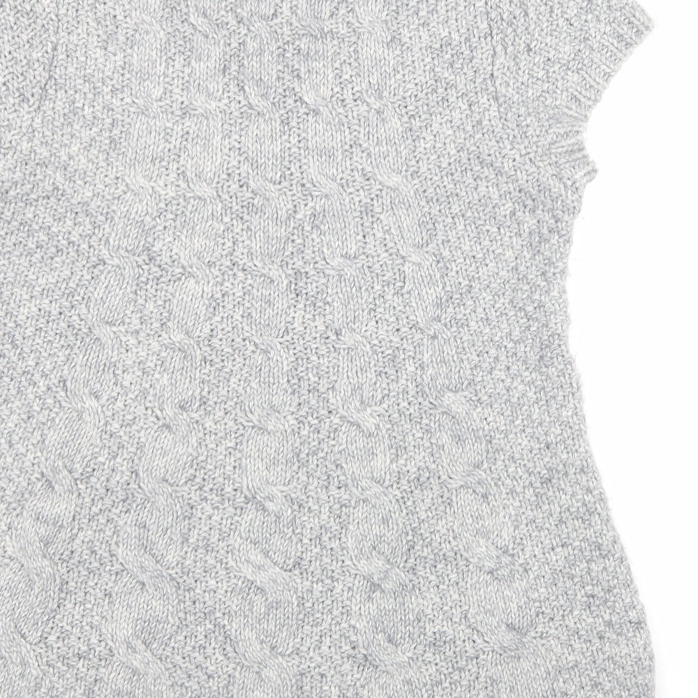 Oasis Womens Grey Acrylic Pullover Sweatshirt Size L
