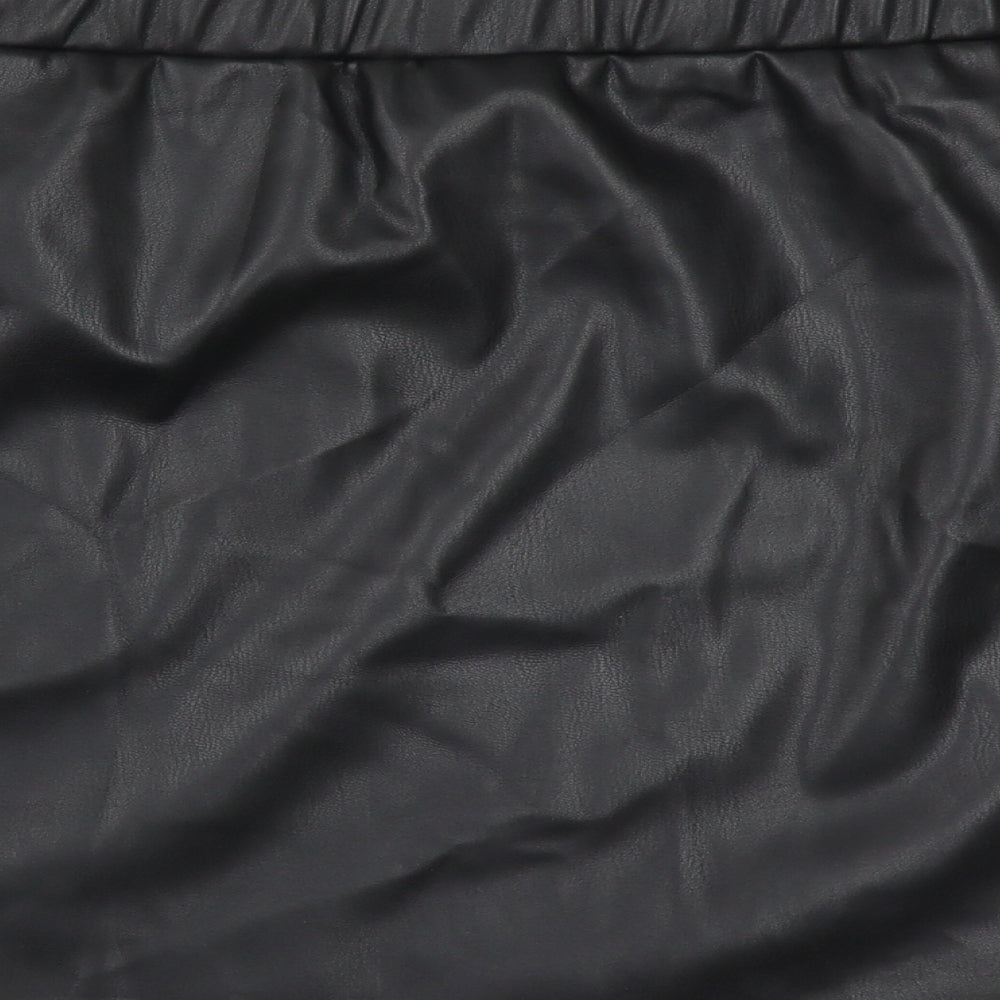 Dunnes Stores Womens Black Polyester A-Line Skirt Size 8