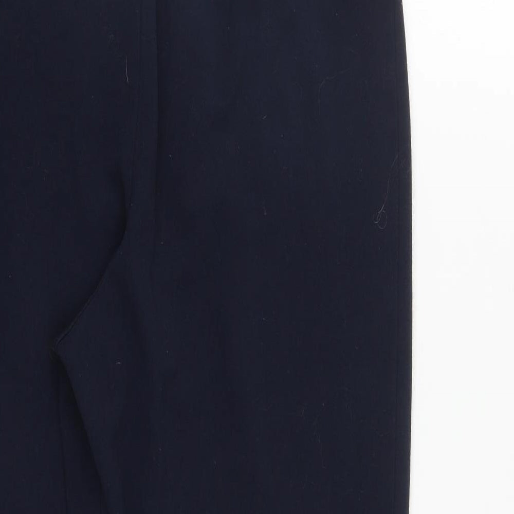 Isle Womens Blue Polyester Trousers Size 12 L26 in Regular