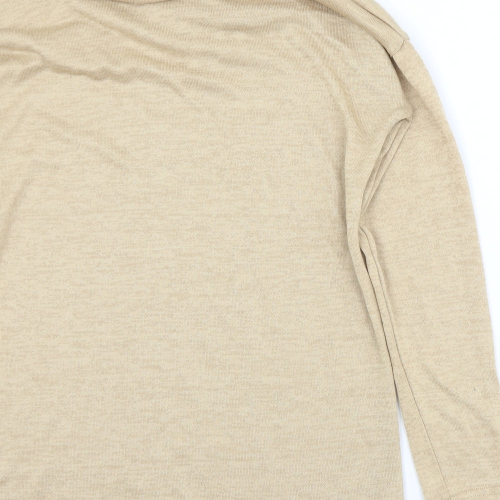 Dunnes Stores Womens Brown Roll Neck Polyester Pullover Jumper Size S