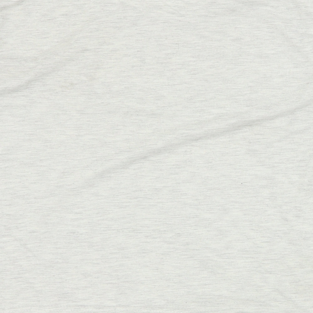 Miss Selfridge Womens Grey Polyester Basic T-Shirt Size 12 Round Neck