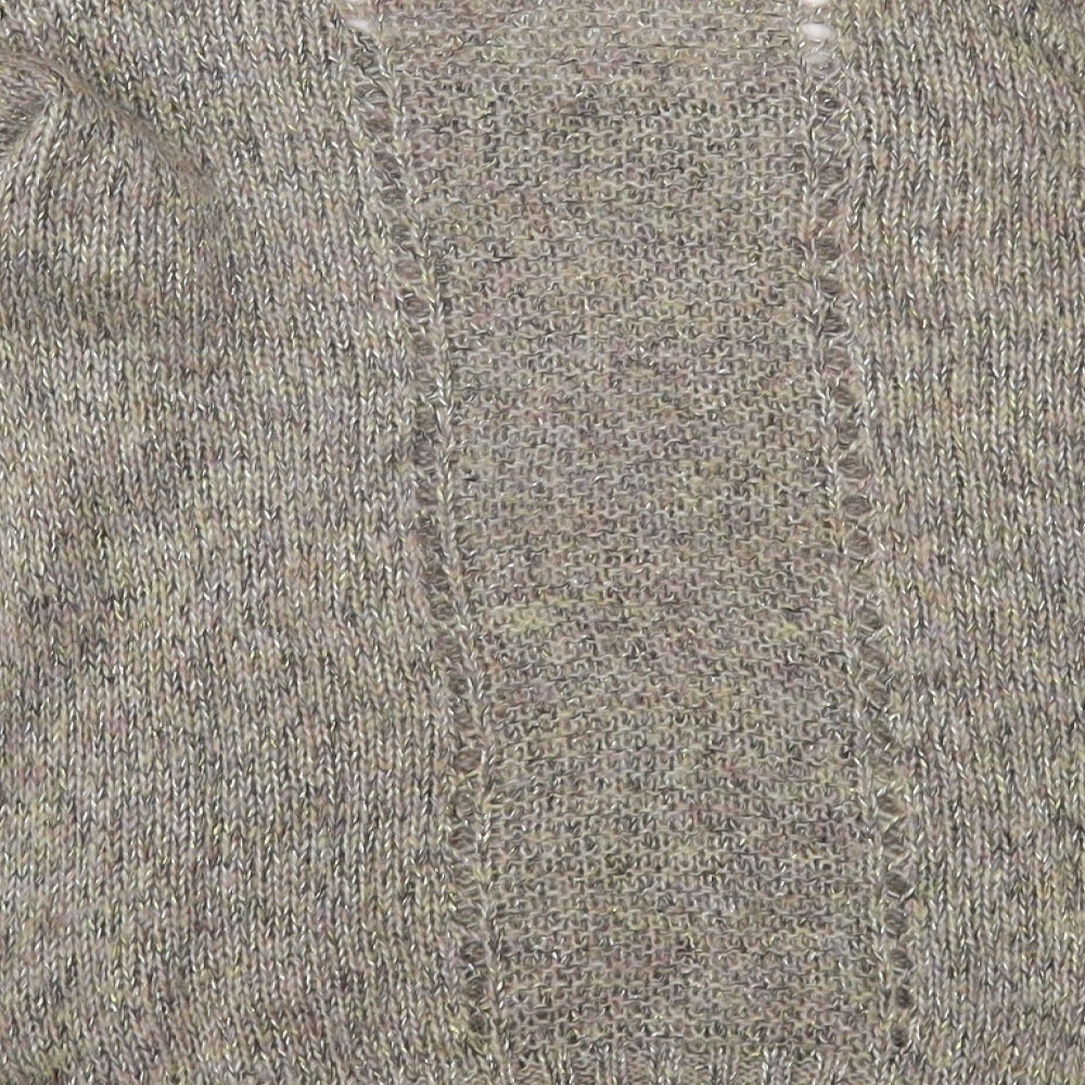 RJR.John Rocha Womens Brown Round Neck Acrylic Pullover Jumper Size 8