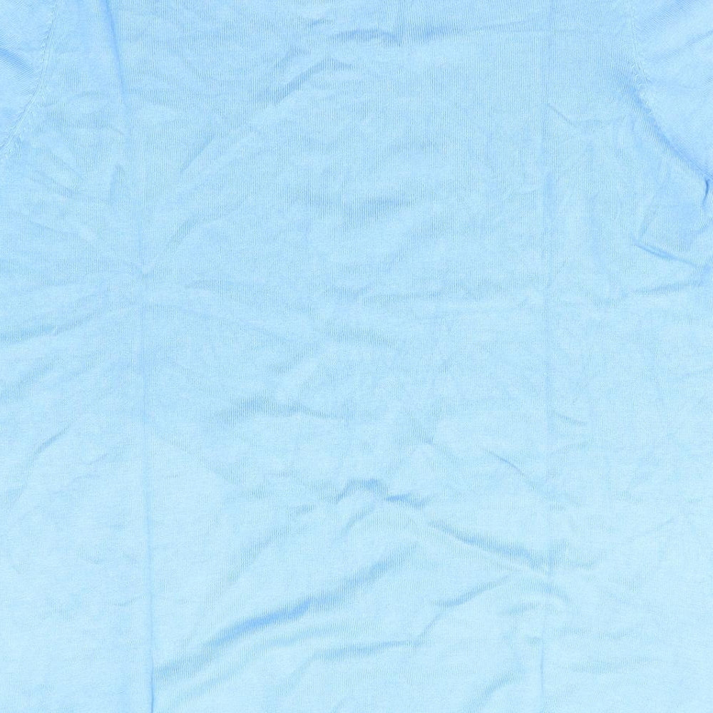 Dunnes Stores Womens Blue Crew Neck Viscose Pullover Jumper Size L