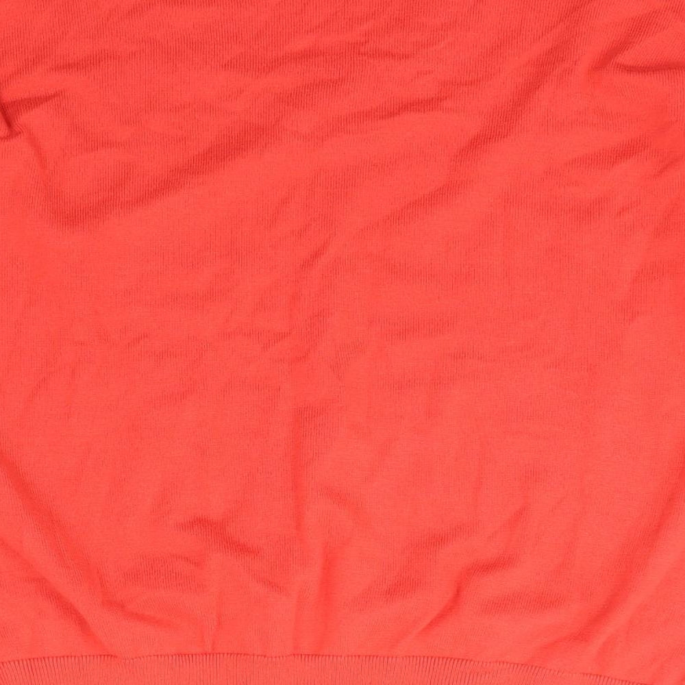 Dunnes Stores Womens Red V-Neck Cotton Pullover Jumper Size M