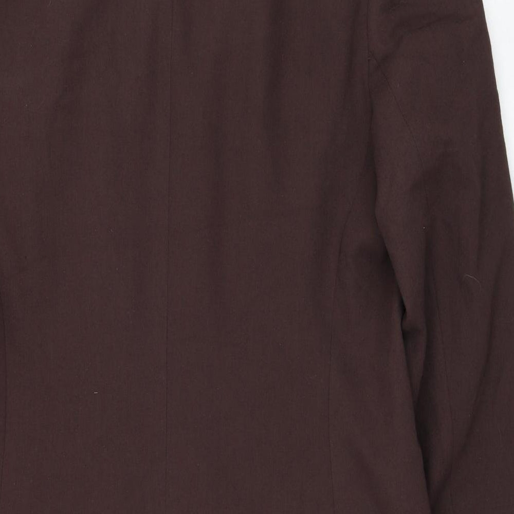 Classic Womens Brown Jacket Blazer Size 12 Button