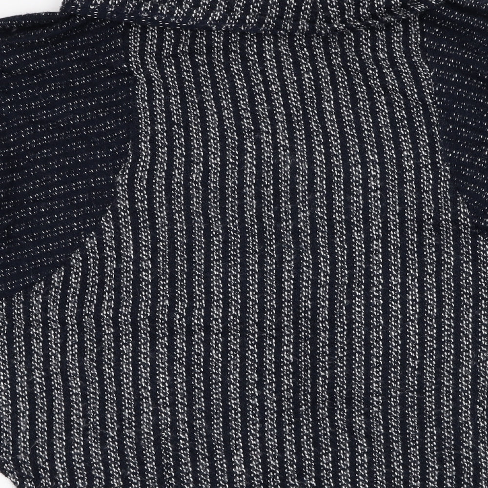 Stock Shop Womens Blue Roll Neck Acrylic Pullover Jumper Size S