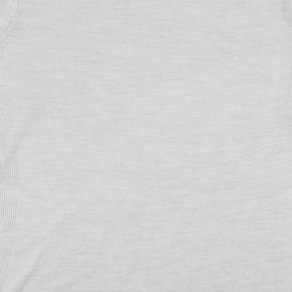 Primark Womens Grey Round Neck Acrylic Pullover Jumper Size 12