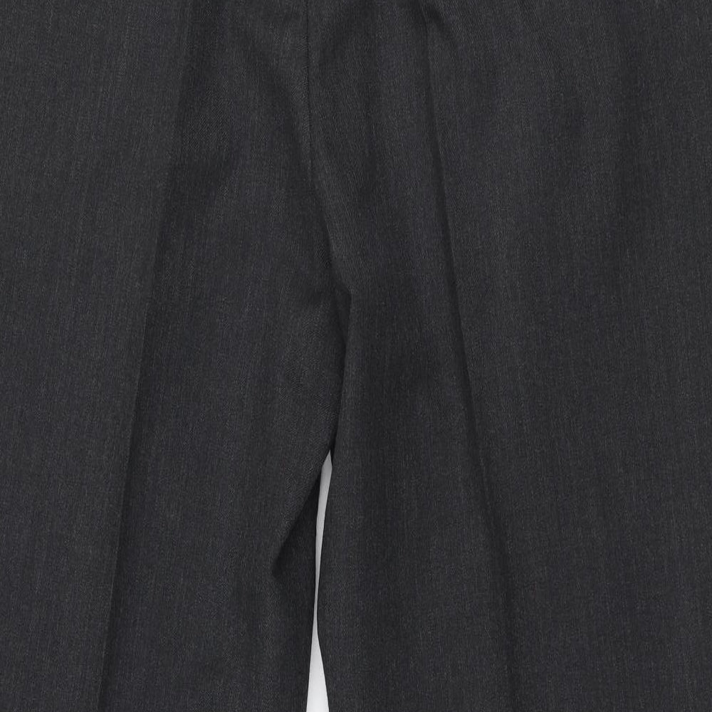 Sensia Rossi Mens Grey Wool Trousers Size 41 in L28 in Regular Zip
