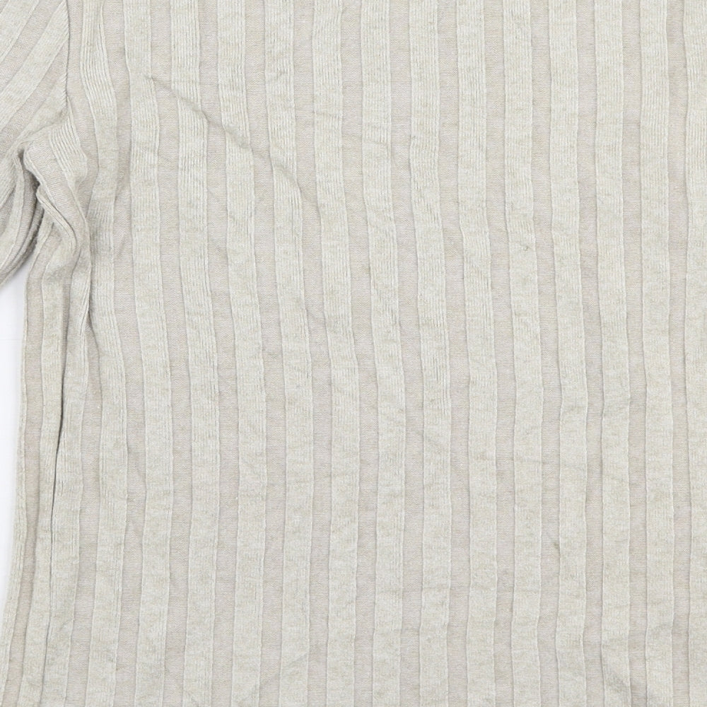 MNG Womens Beige Boat Neck Polyester Pullover Jumper Size S