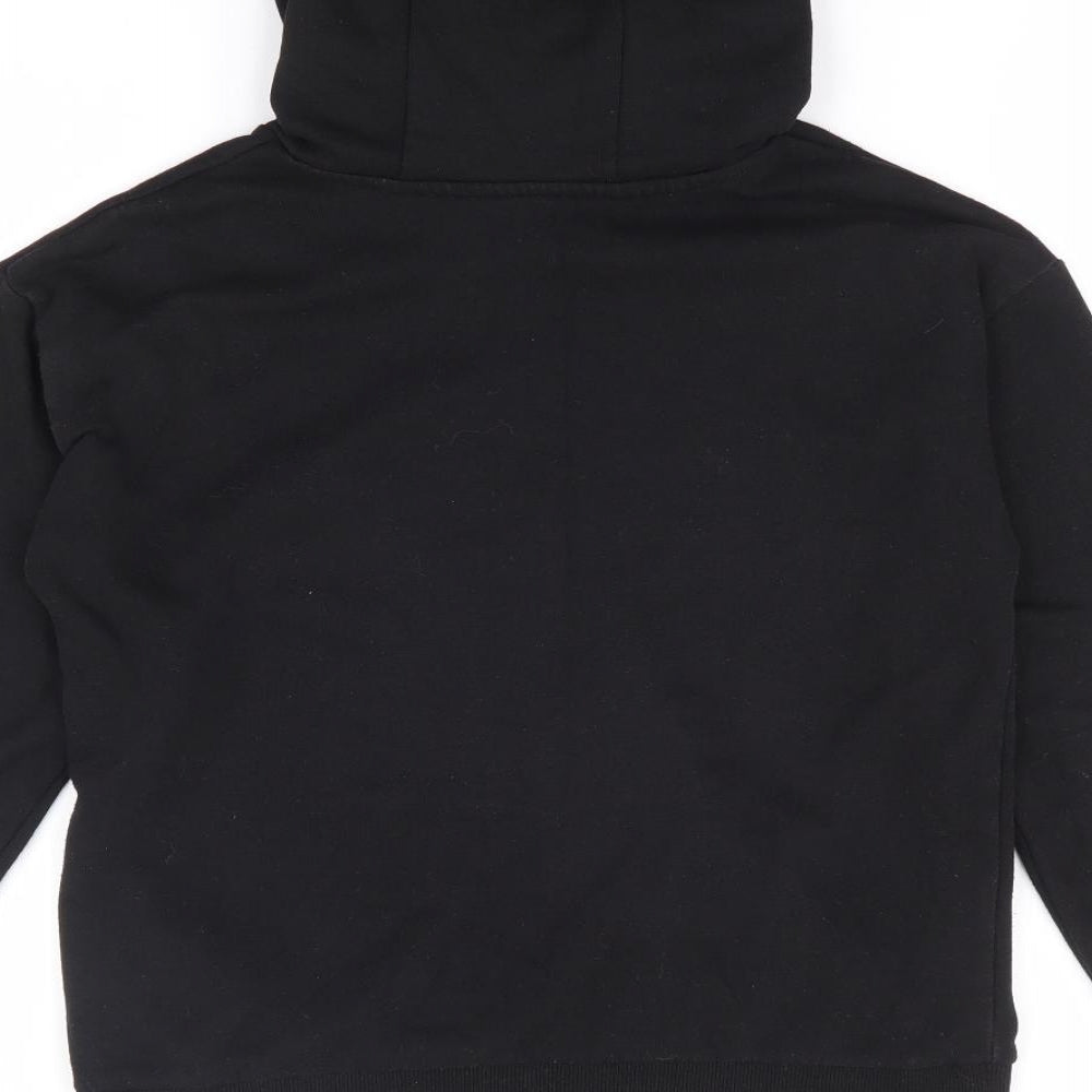 Dunnes Stores Girls Black Cotton Pullover Hoodie Size 10-11 Years Pullover