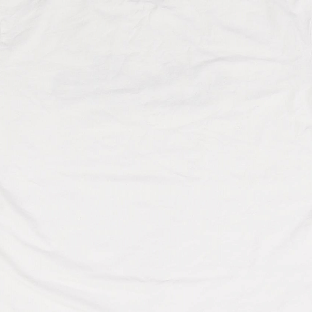 SheIn Girls White Cotton Pullover T-Shirt Size 12 Years Crew Neck Pullover