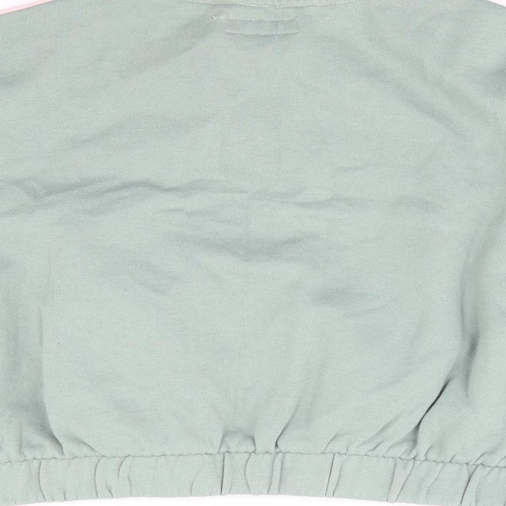 Primark Girls Green Colourblock Cotton Pullover Sweatshirt Size 11-12 Years Pullover