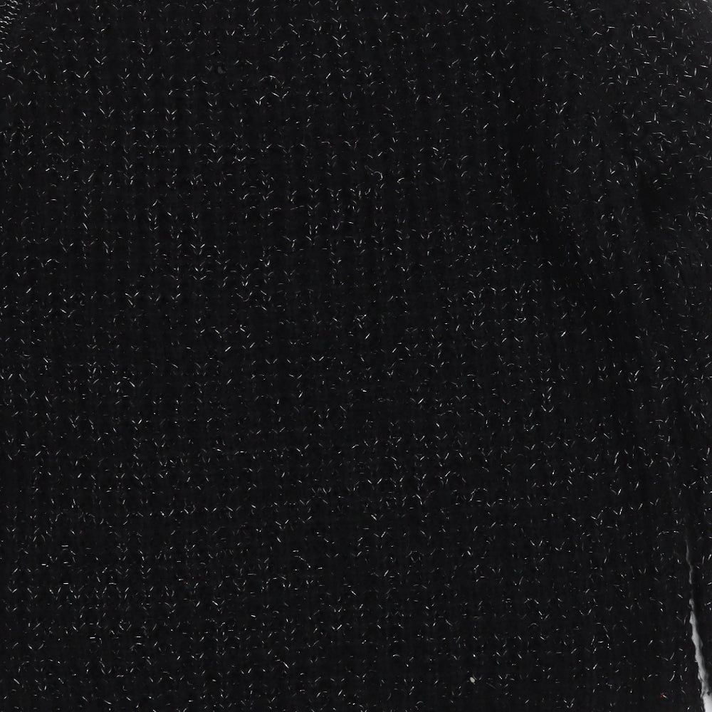 Papaya Womens Black Round Neck Acrylic Pullover Jumper Size 14