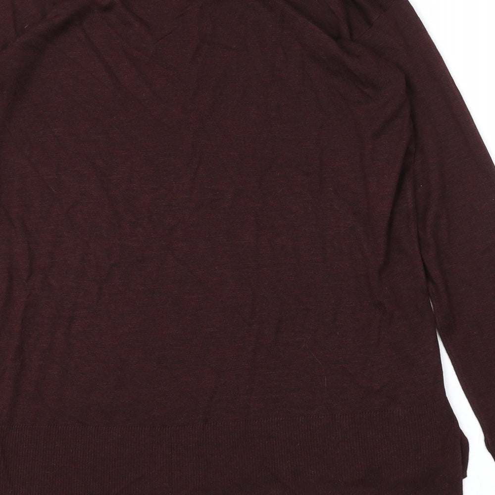 H&M Womens Red Round Neck Acrylic Pullover Jumper Size S