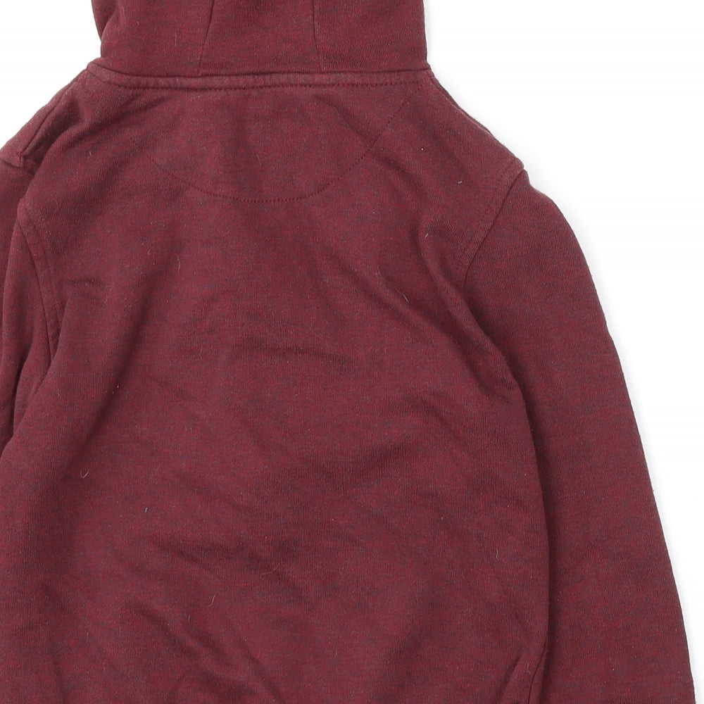 Rebel by Primark Boys Red Polyester Full Zip Hoodie Size 8-9 Years Zip