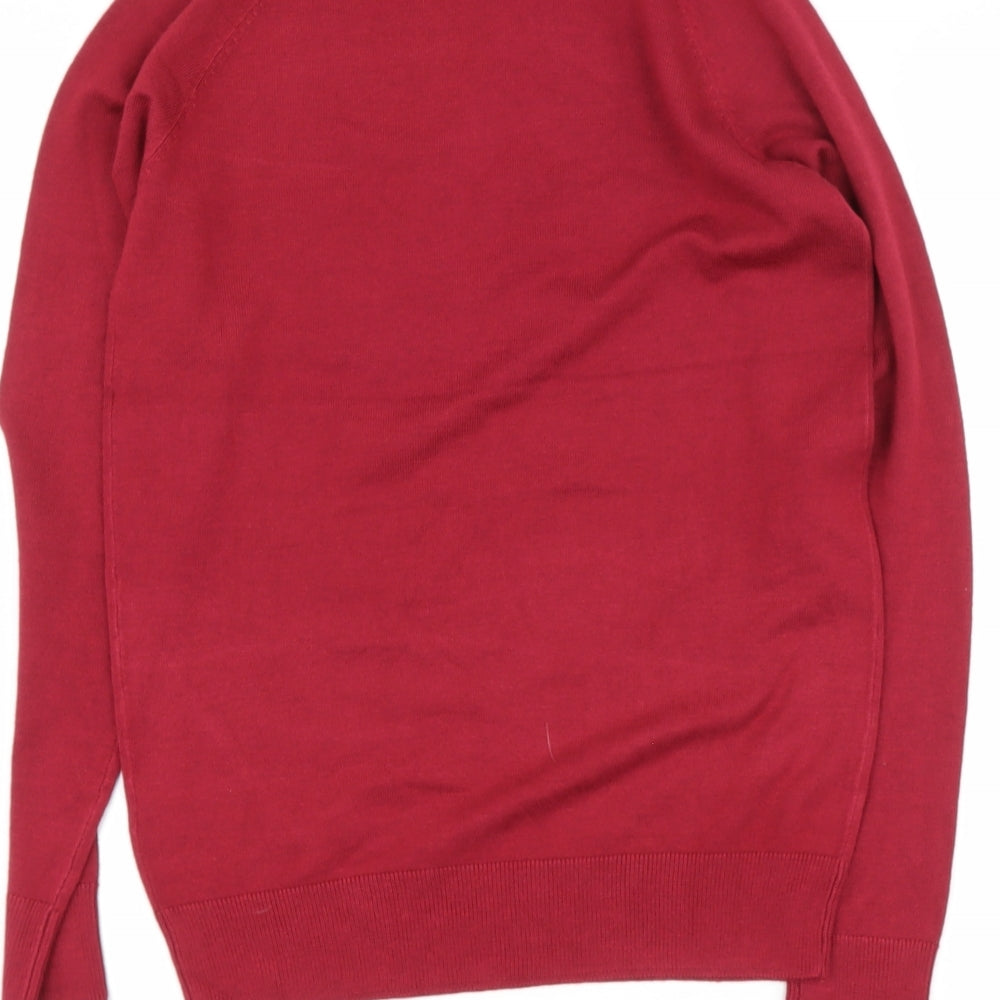 Dunnes Stores` Womens Red Round Neck Viscose Pullover Jumper Size S