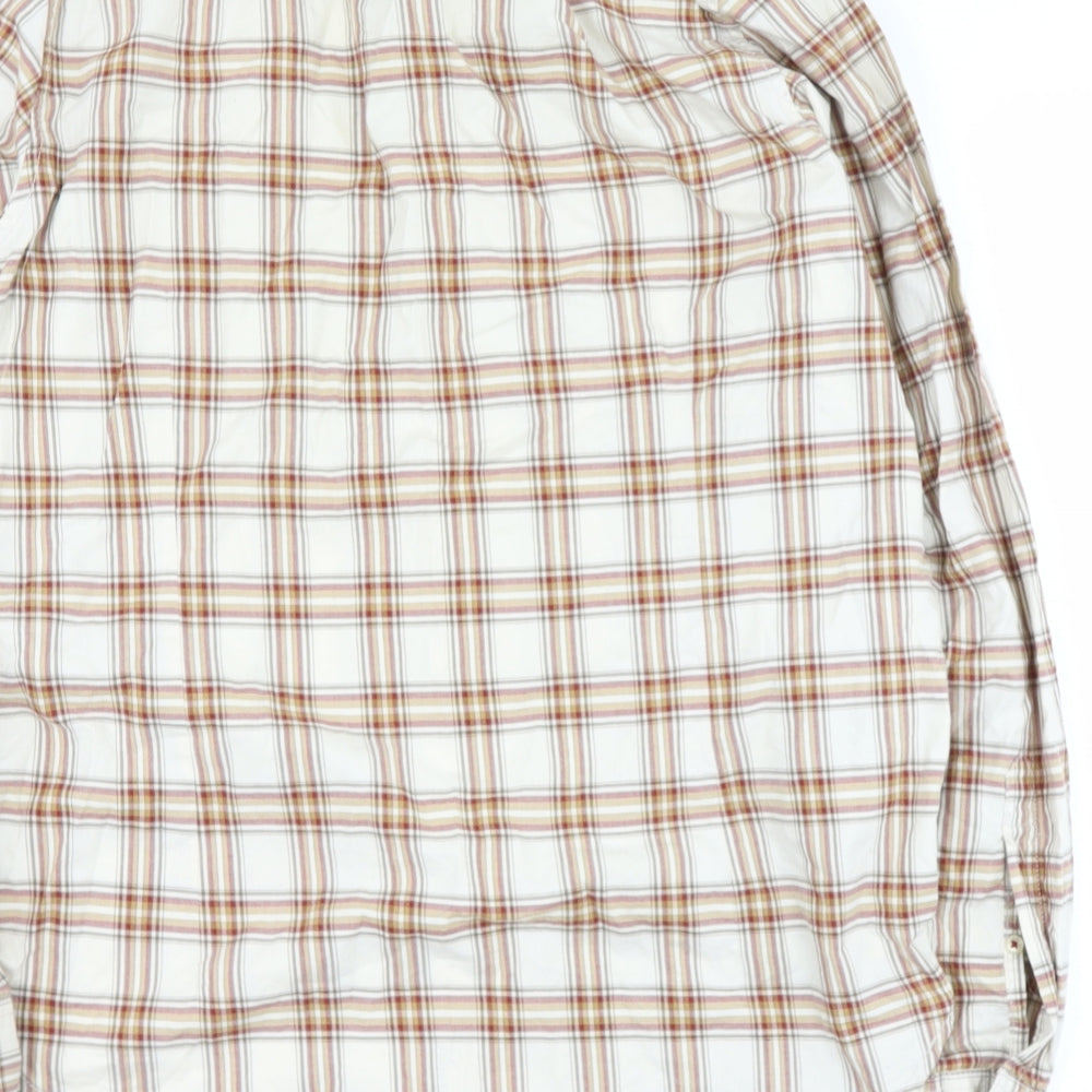 max Mens Brown Check Cotton Button-Up Size M Collared