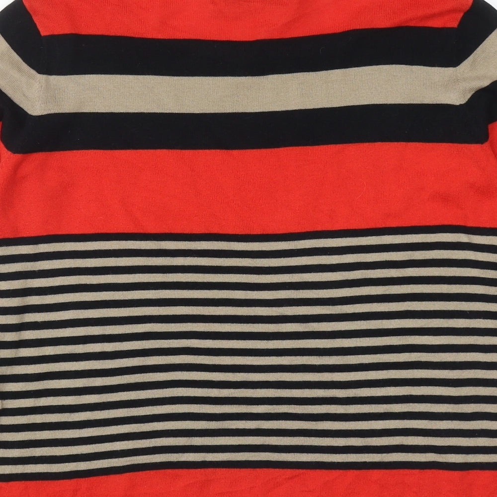 Principles Womens Multicoloured Round Neck Striped Cotton Pullover Jumper Size 14