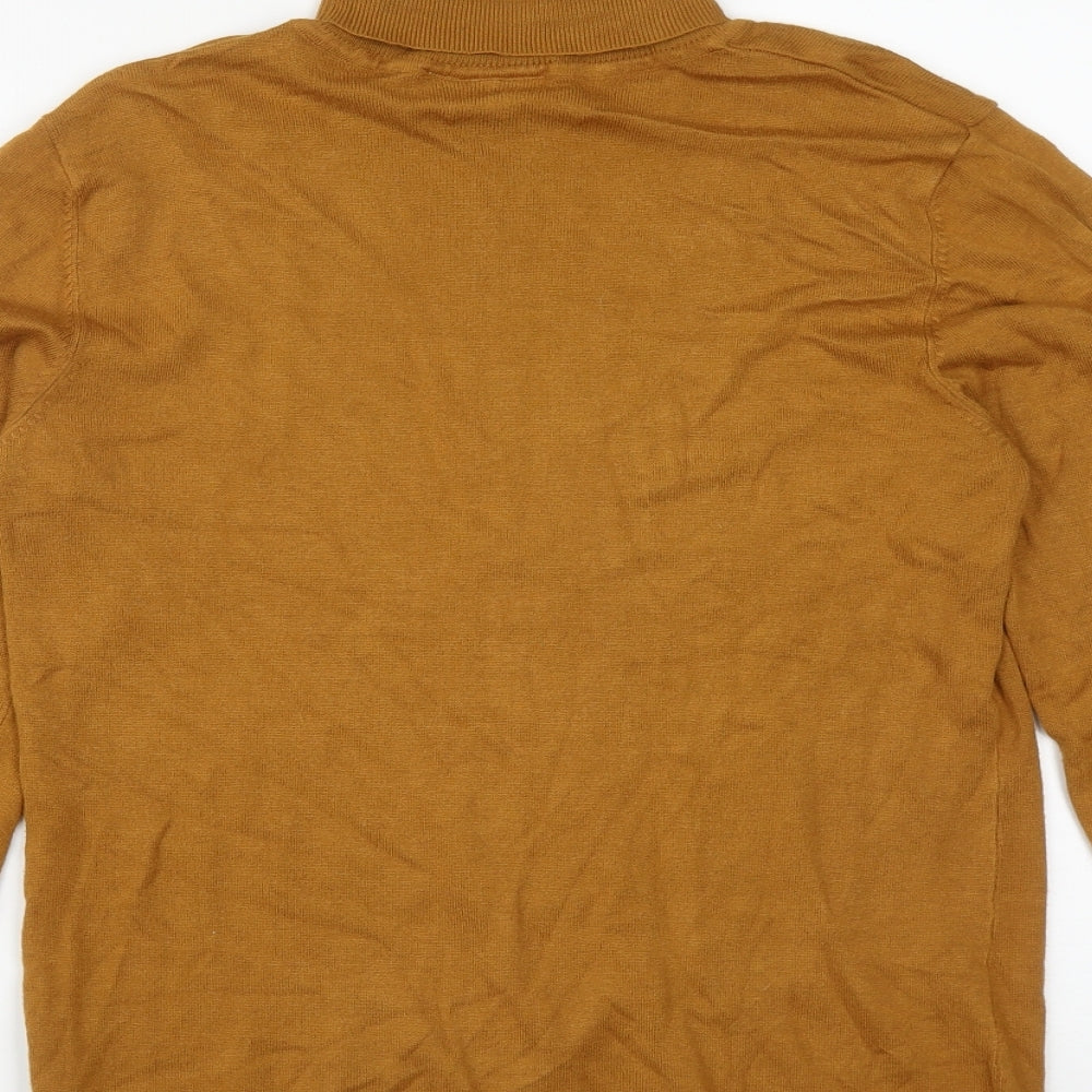 ICHI Womens Brown Roll Neck Viscose Pullover Jumper Size L