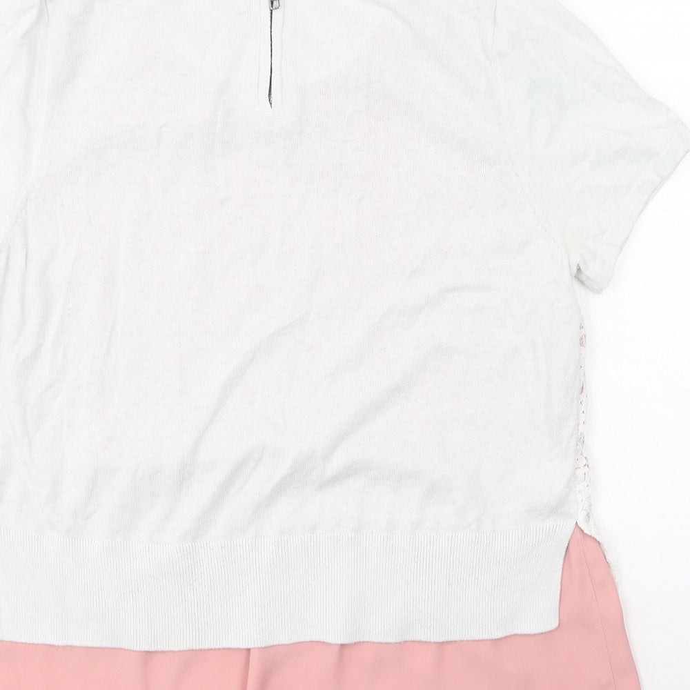 NEXT Womens Multicoloured Cotton Basic Blouse Size 12 Collared