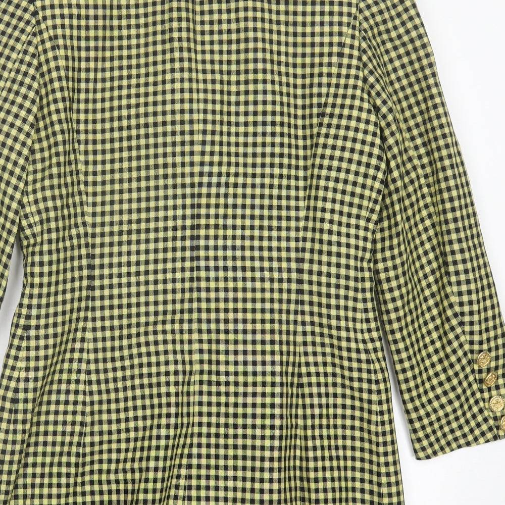 Country Casuals Womens Green Plaid Jacket Size 8 Button
