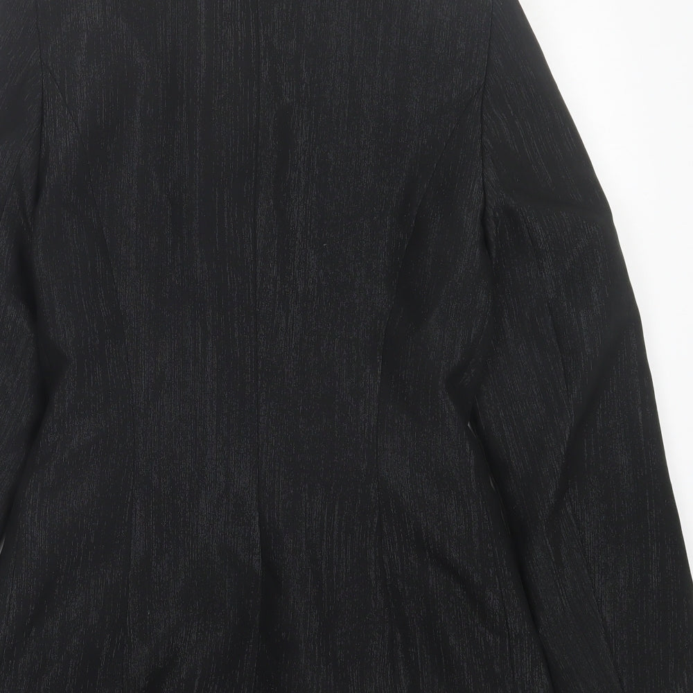 bay Womens Black Jacket Blazer Size 8 Button