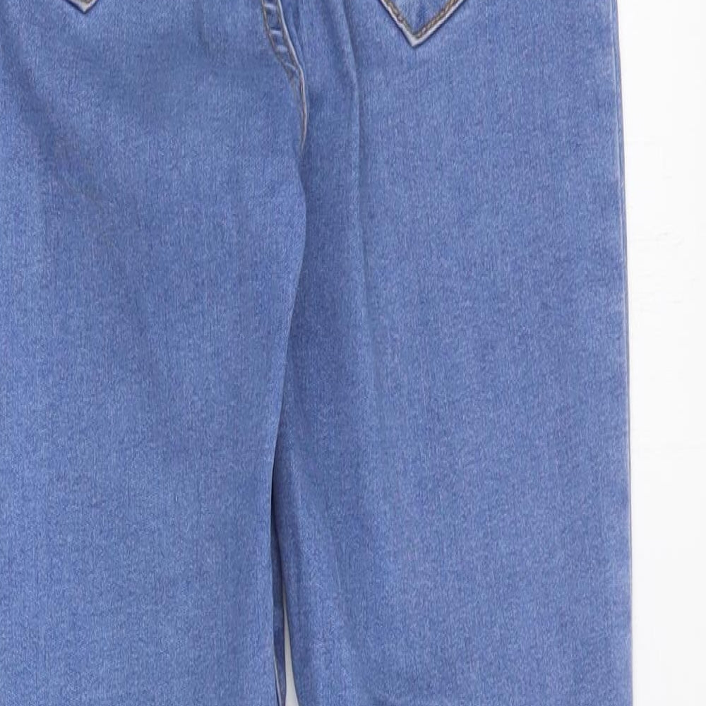 Topshop Womens Blue Cotton Skinny Jeans Size 6 L26 in Regular Zip